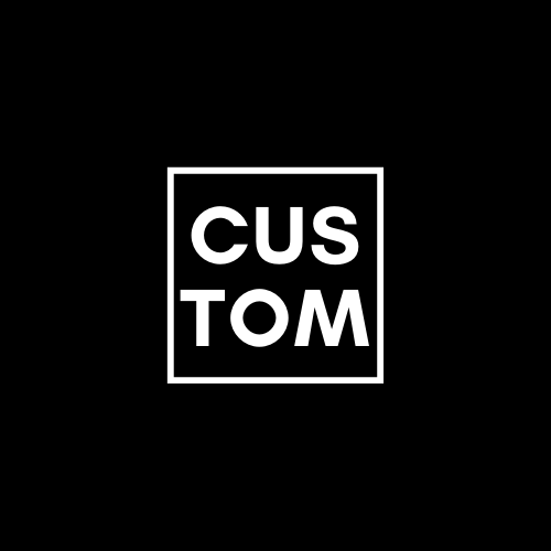 Logo reading the word CUSTOM